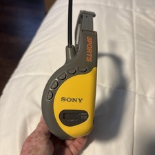 Sony Walkman Sports SRF-HM55 AM/FM Radio Yellow Headset Works Vintage Circa 1992