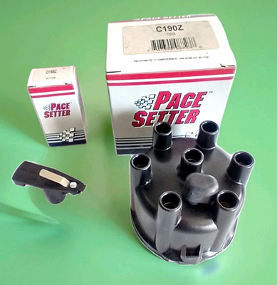 Set of Distributor Cap & Rotor, Clip-On Cap PACE SETTER/BWD C190Z & D168
