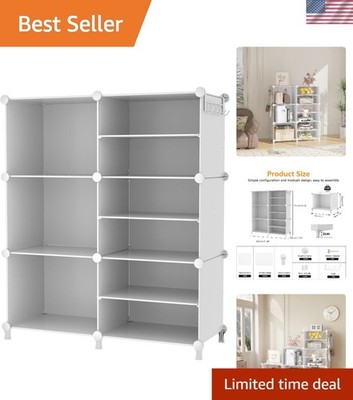 Cube Closet Organizer Storage Shelves Stackable Portable Clothes Shelving White