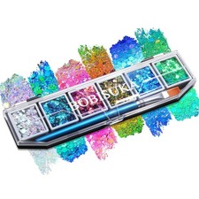 Chameleon Face Body Glitter Palette, 6 Color 6-Shade 01 Palette