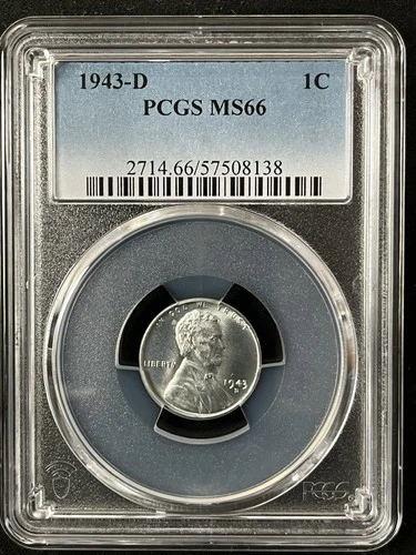 1943-D  1C  Lincoln Wheat One Cent  PCGS MS66  57508138