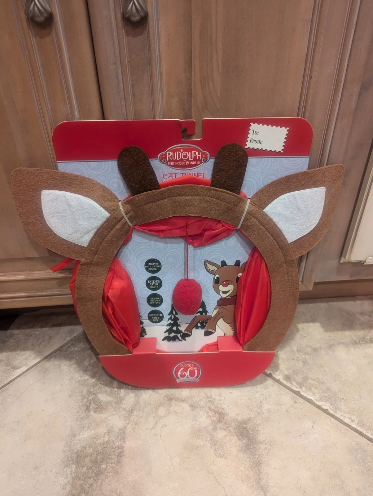 Rudolph The Red Nosed Reindeer Cat Tunnel 36" - New