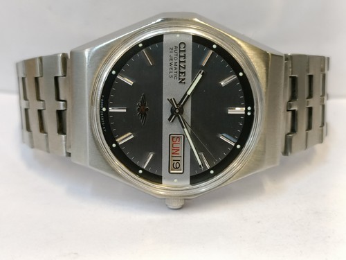 CITIZEN 21 JEWELS AUTOMATIK GRAUES ZIFFERBLATT 4-281004 JAPAN HERREN VOLL FUNKTIONSFÄHIG - Bild 10 von 24