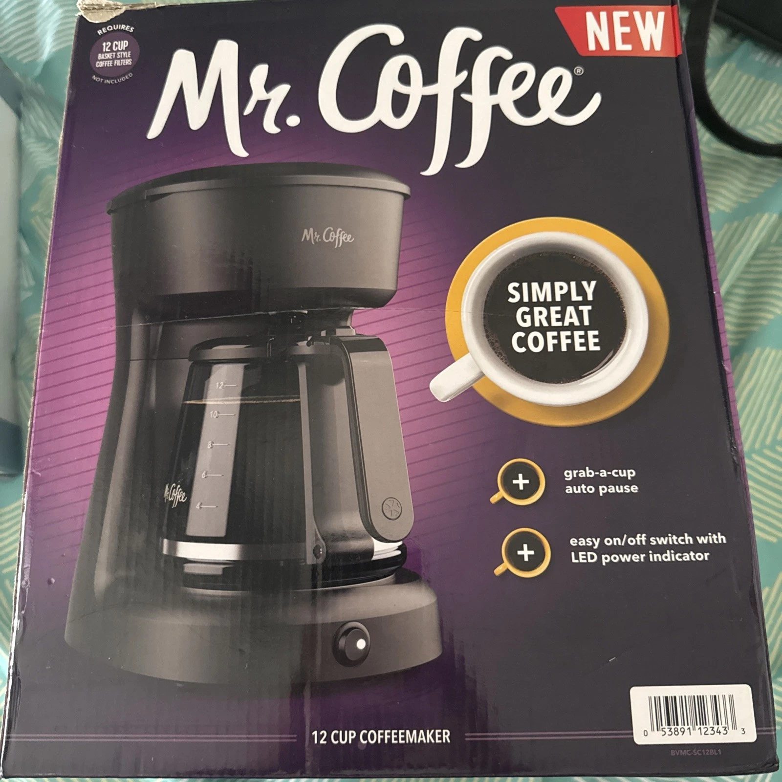 Mr. Coffee 12-Cup Coffee Maker Black
Opens in a new window or tab