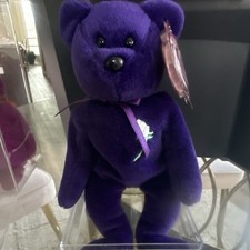 Ty Beanie Babies Princess Bear 1997 Retired Purple Plush All Ages 3-17 Years