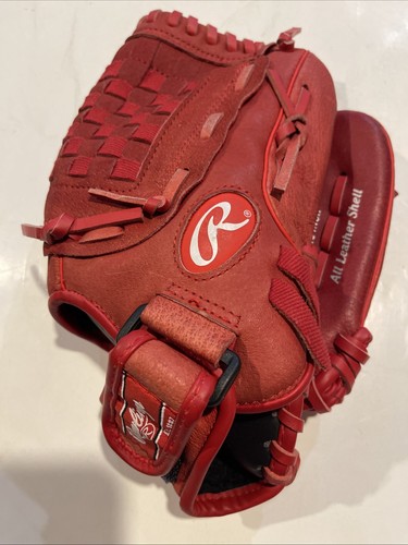 Rawlings Highlight Series H120S 12” Youth Red Baseball Softball Glove RHT
