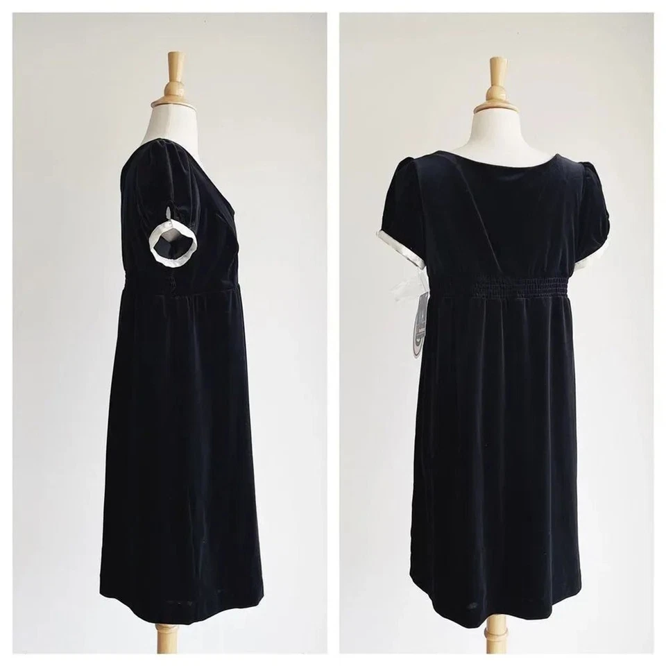 NUEVO CON ETIQUETAS BEHNAZ SARAFPOUR x TARGET | Vestido de terciopelo negro | 13 Foto 2 de 4