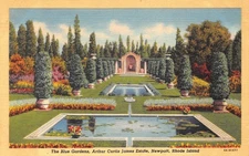 The Blue Gardens Arthur C. James Estate Newport Rhode Island Postcard