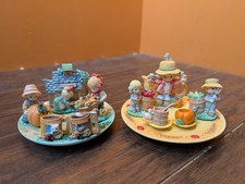 Precious Moments 546518 Country Lane Apple Barn Pumpkin Harvest Mini Tea Set Lot