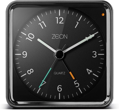 Bedside Analogue Alarm Clock with Light and Snooze Function, Silent Non-Tick ...