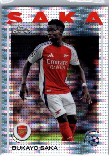 2024-25 Topps Chrome UEFA UCC Pulsar Refractor #77 Saka Arsenal