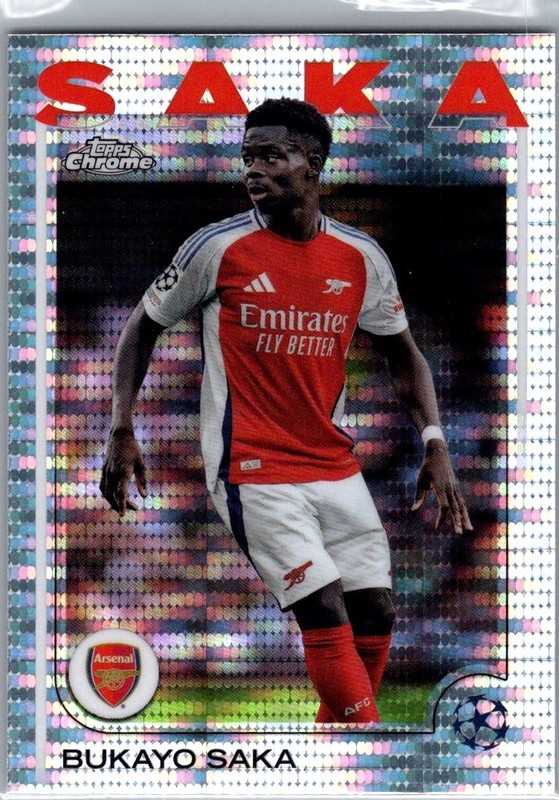 2024-25 Topps Chrome UEFA UCC Pulsar Refractor #77 Saka Arsenal