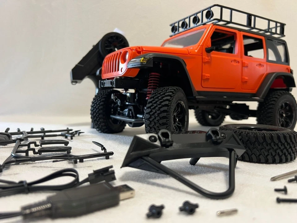 Jeep Wrangler MN128 RC Car Crawler 1:12 Scale, 2.4G 4WD, Off-road Truck - Image 3 of 4