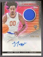 Jacob Toppin 2024-25 Topps Midnight Basketball Rookie Jersey Auto RC /199 RJA-JT