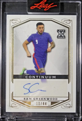2022 Leaf Continuum /44 Rookie Autographs #75 Sam Greenwood RC SSP F POG ENCASED