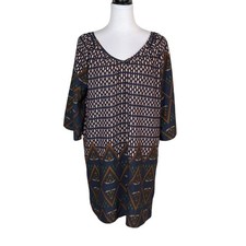 Mitto to the World Long Sleeve Tunic Dress, Size M Made in USA