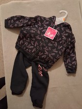 New NWT Baby Girls Size 18 Months 2 Piece Love Hoodie  Sweatpants Set