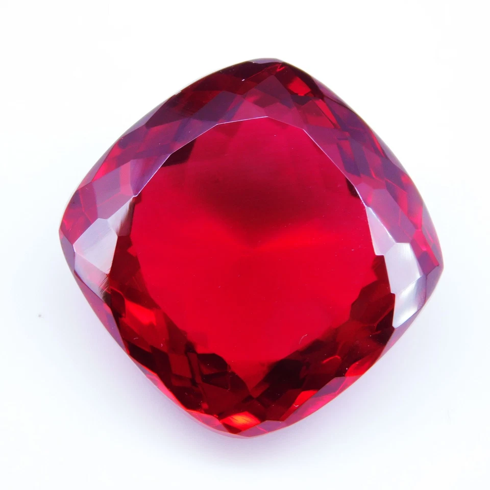 Certified 62.80 Ct Natural Red Ruby Cushion Cut Loose Gemstone - Image 2 of 4
