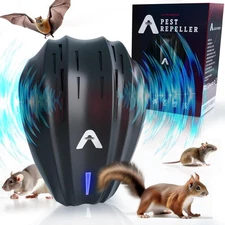 2-Pack Indoor Rodent Repellent - Ultrasonic for Home & Kitchen Mouse Control