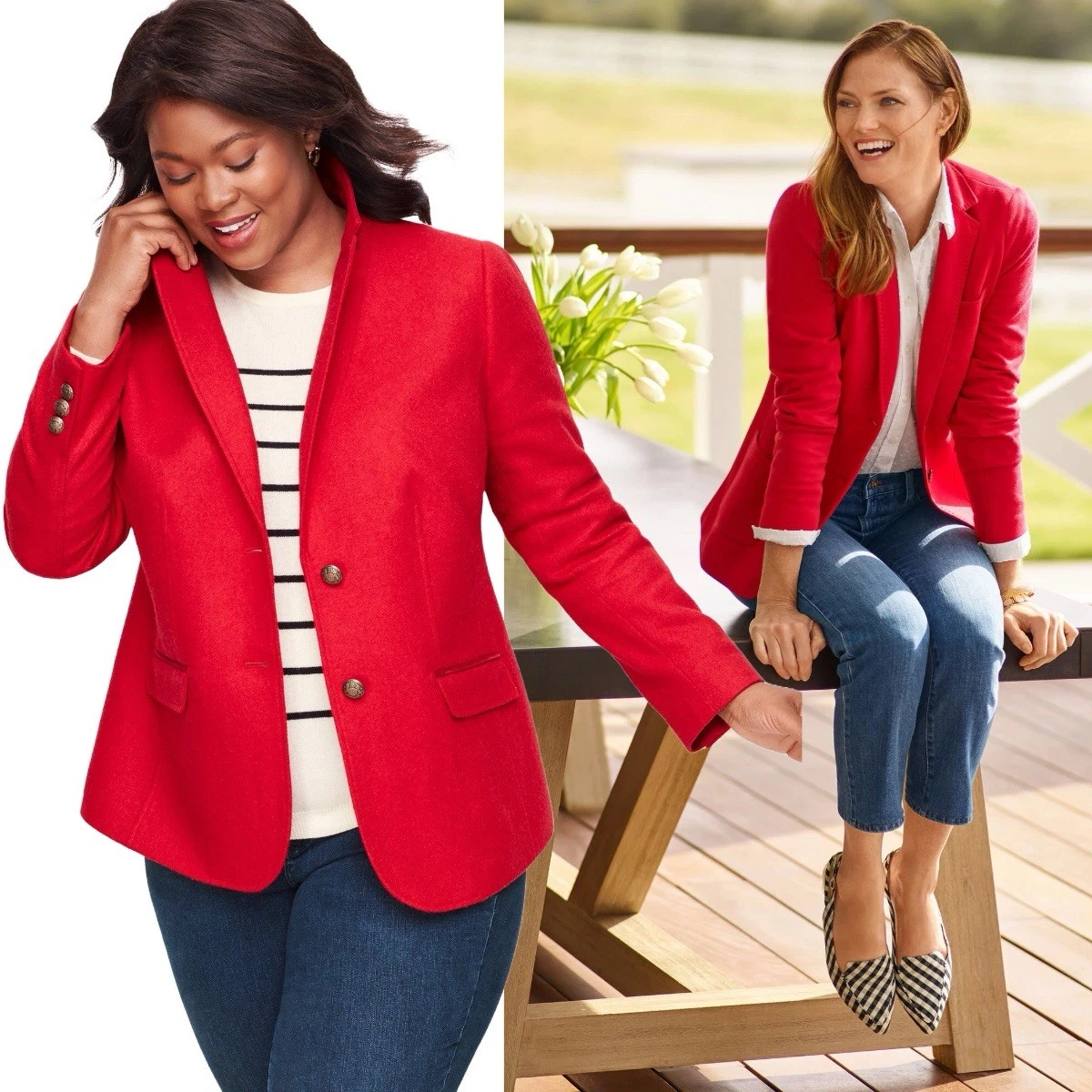 VALENTINO Talbots Aberdeen Blazer Rosso Carriera Classico Natale Vacanze Giacca Preppy 16P