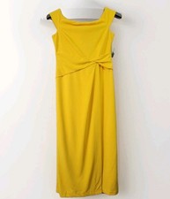 Lauren Ralph Lauren Women’s Maxi Dress Marigold Yellow Sleeveless Stretch 16