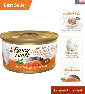 Complete Nutrition for Adult Cats - Purina Salmon Pate in 3 oz. Cans, Set of 12