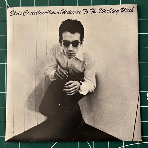 ELVIS COSTELLO ALISON  UK  VINTAGE  STIFF 1977 PS 45 NEAR MINT VINYL & SLEEVE
