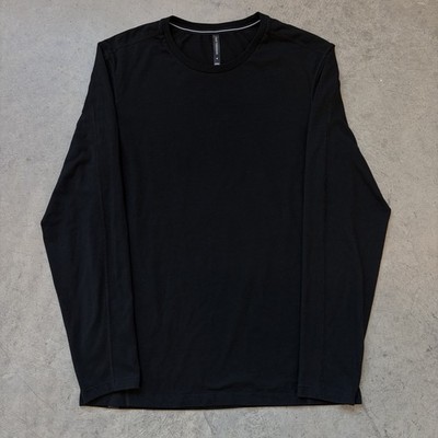 Ten Thousand Long Sleeve Shirt Black Performance Stretch Gym Casual Size Medium