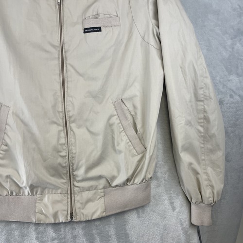 Members Only Jacket Men's Size 42-L Beige Full Zip Iconic by Europe Craft VTG - Picture 8 of 12