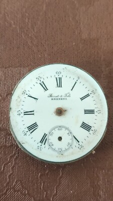 Perets&Fils Brenets Gold Pocket Watch Movement 27 mm working