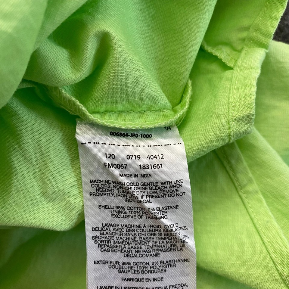 Columbia PFG Shirt Mens Large Neon Green Short Sleeve Vented Fishing