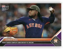🟪 FRAMBER VALDEZ Armed Forces Astros CG PURPLE LE 20/25, 2023 Topps Now #328
