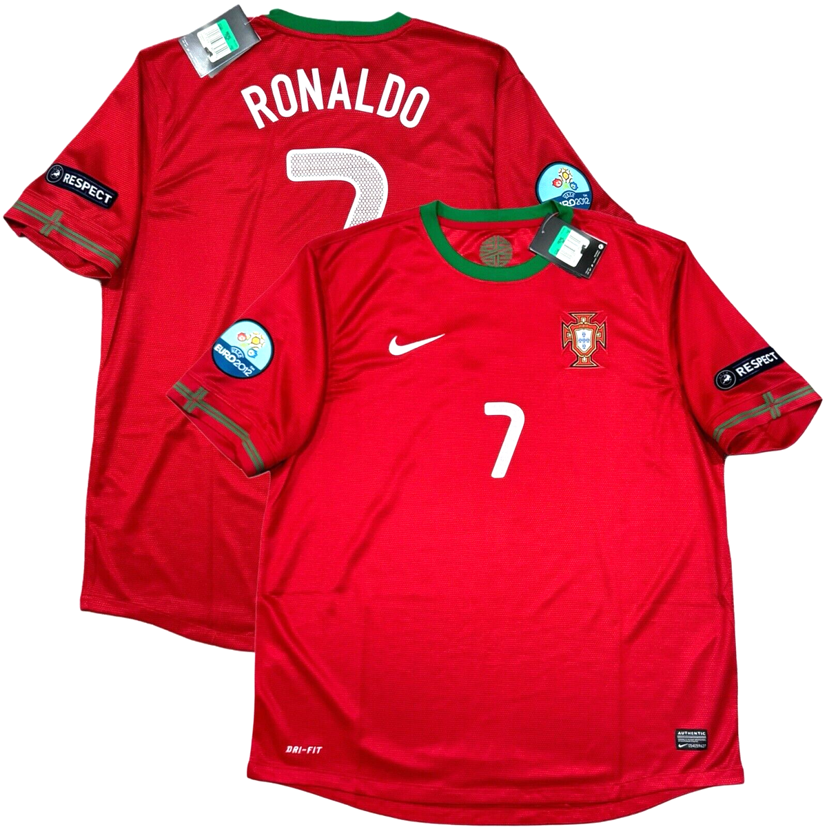 2012/13 Portugal Home Jersey #7 Ronaldo XL Nike Soccer Euro