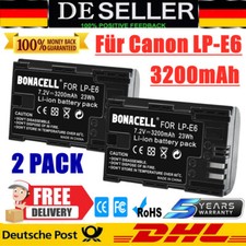 2X 3200mAh LP-E6 LP-E6N Akku für Canon EOS 7...