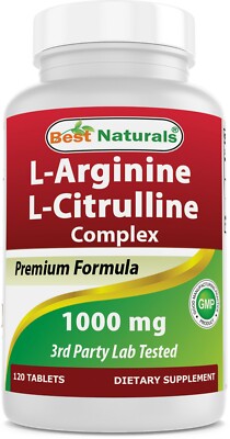 Best Naturals L-Arginine L-Citruline Complex 1000 mg 120 Tablets