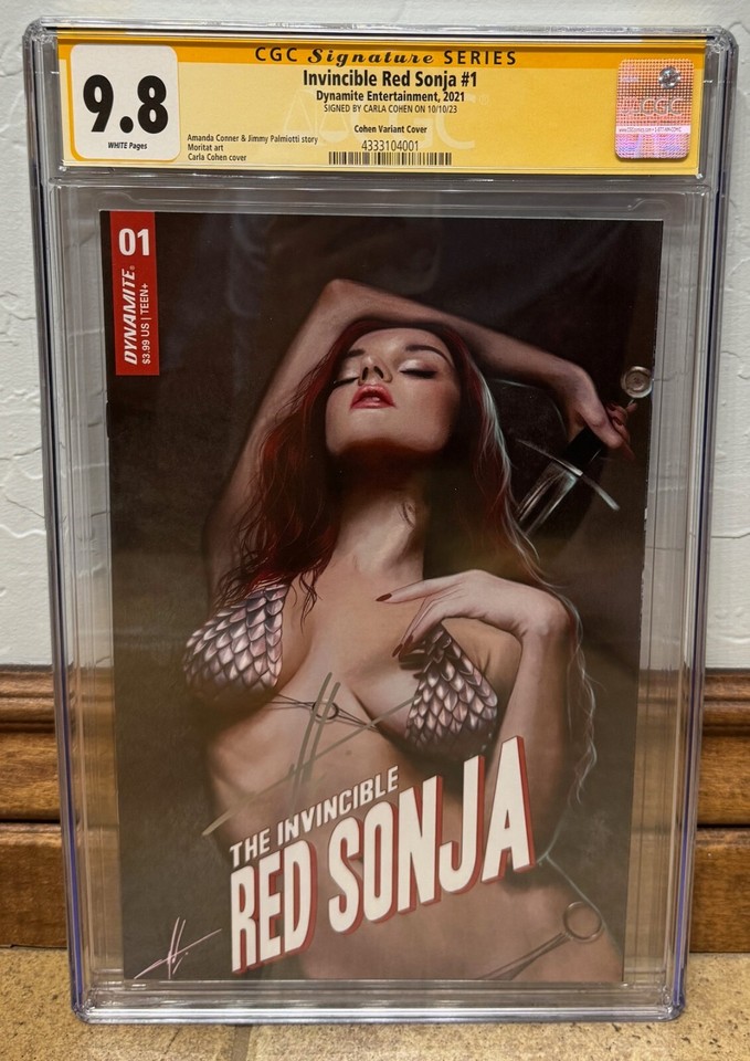 Invincible Red Sonja #1 CGC 9.8 SS Signed Carla Cohen Dynamite Comics