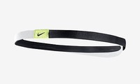 Nike Satin Twist Women's Running Trainer Headband Black Volt Nike Satin Twist Women's Running Trainer Headband Black Volt