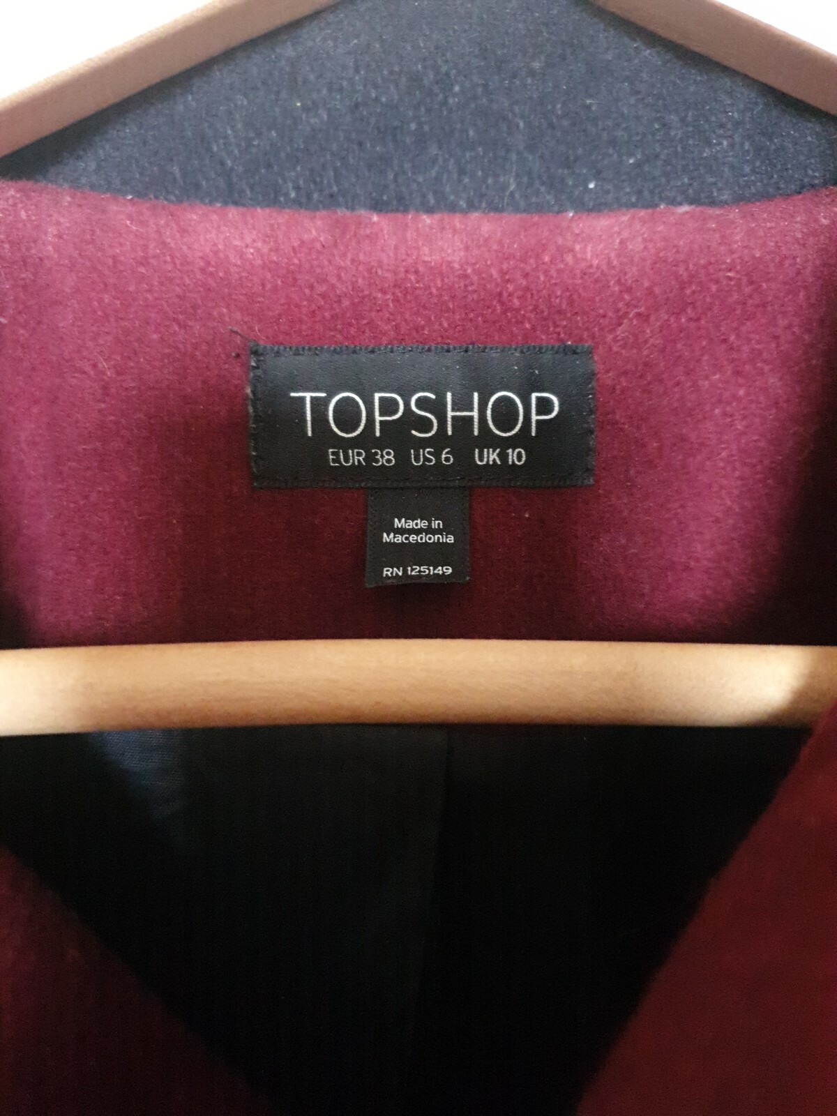 Ladies Topshop Military Style Jacket Size 10 image 4