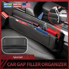 Accessories Car Seat Gap Filler Phone Holder Storage Box Organizer w/Cable Hole