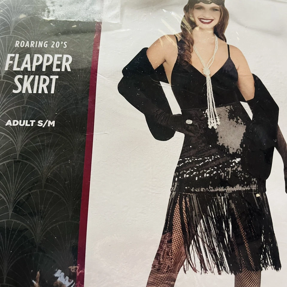 Falda Roaring 20’s Flapper Sexy Elegante Disfraz Halloween Para Mujer Talla S/M Foto 2 de 4