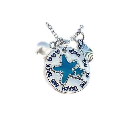 Blue Seashell White Pearl Charm | eBay