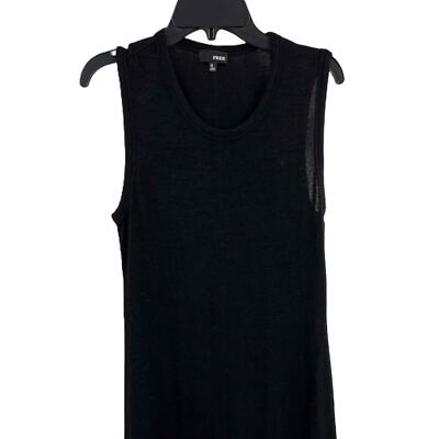 Aritzia Wilfred Free Sweater Dress Black Soft Stretchy Knit Sleeveless  Medium