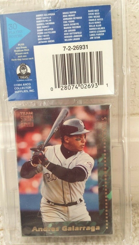 COLORADO ROCKIES BASEBALL COMPLETE TEAM CARD SET 1994 eBay