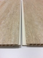 Travertine Kitchen Bathroom Interlocking Splash Back Plastic Wall Panels Sheets