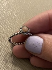 Pink Opal October Birthstone Ring 