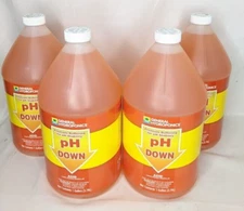 General Hydroponics 722125 pH Down Liquid Fertilizer - 4 Gallons