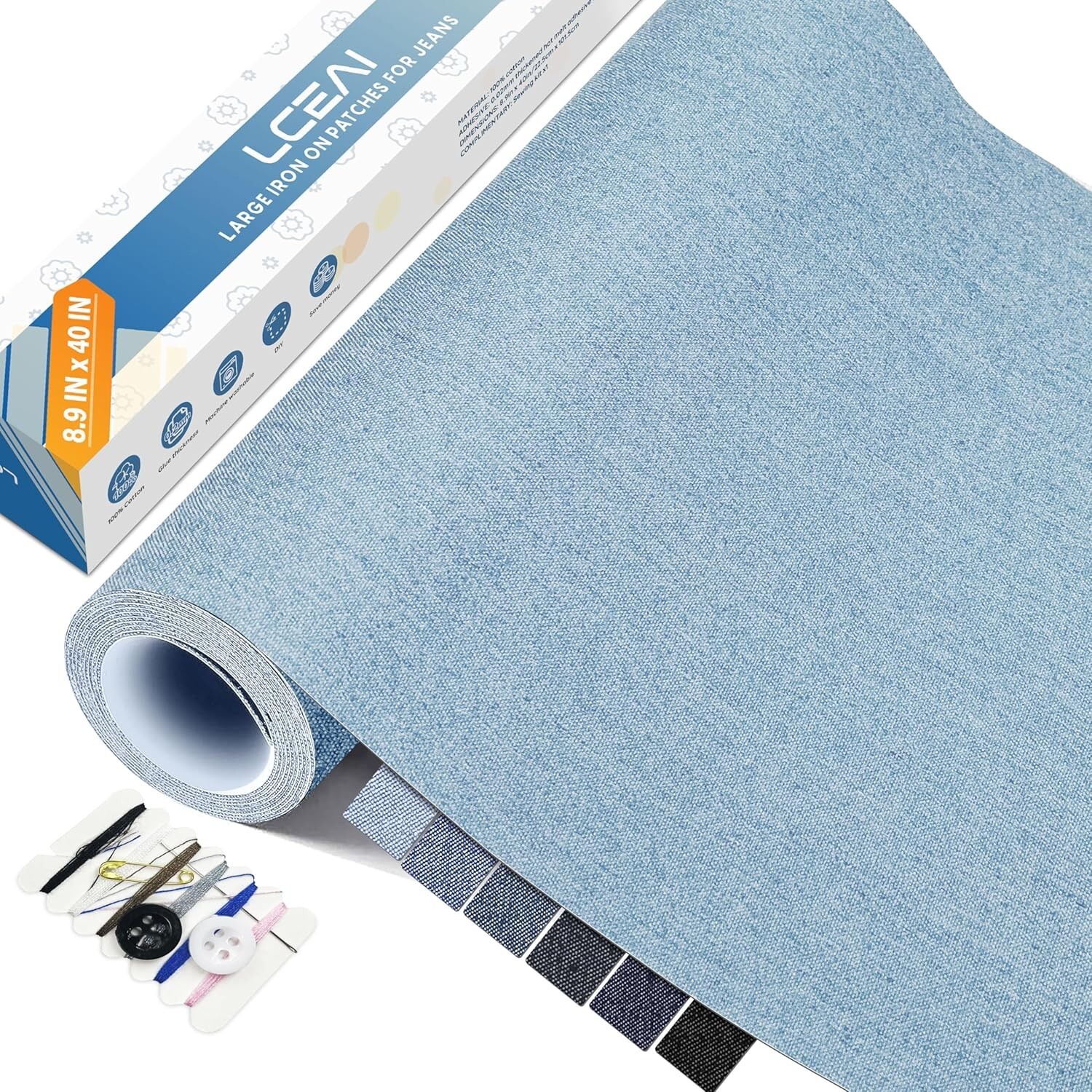 Extra Large Iron-on Patches for Jeans Use Denim Iron-On Patches Inside and Out