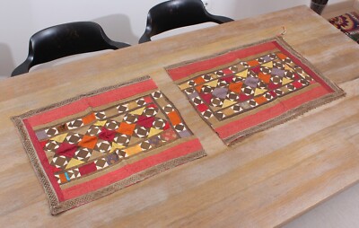 Mirror Bag Uzbek Fabric SET of 2 pcs 18.31'' x 21.85'' VINTAGE FAST Shipment 14565