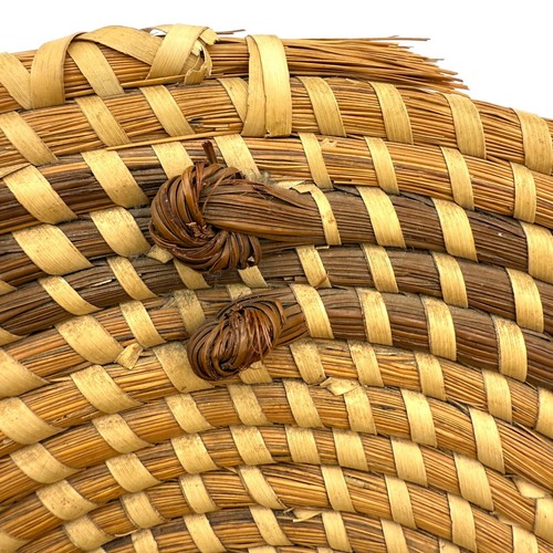 Gullah Sweetgrass Basket 12" Handwoven Charleston SC Coil Bowl ~ African Art - 第 7/8 張圖片