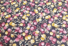BTHY berries on brown Timeless Treasures petal c 1895 cotton quilting fabric